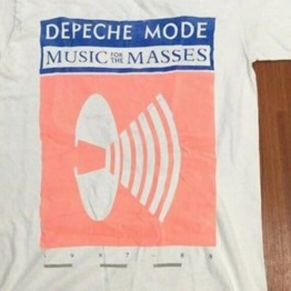 Depeche Mode Music For The Masses 1987-88 Tour Graphic Retro Band T-Shirt 166 - Picture 2 of 6